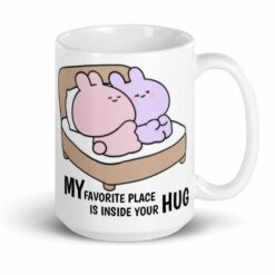 Asamimichan Valentine’s Day Mug – Kawaii Bunny Coffee Cup Gift for Her